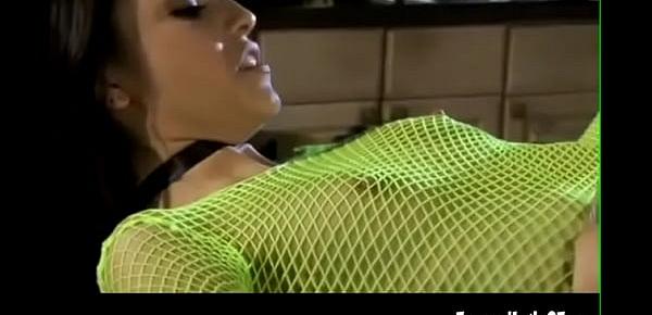  Horny Fishnet Girlfriend Get Fingered And Licked Hard